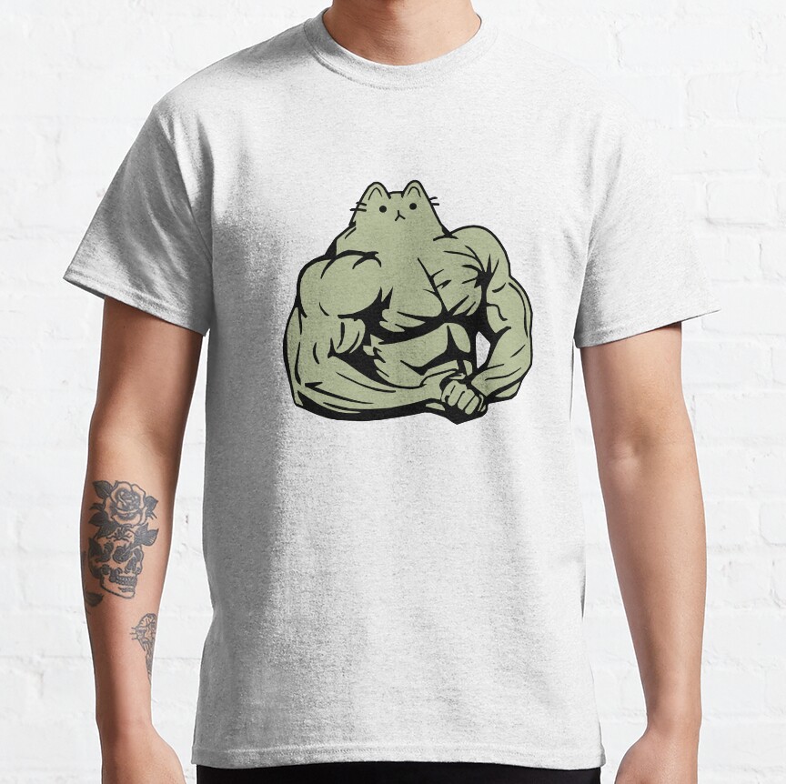 men hulk Gym Cat Classic T-Shirt
